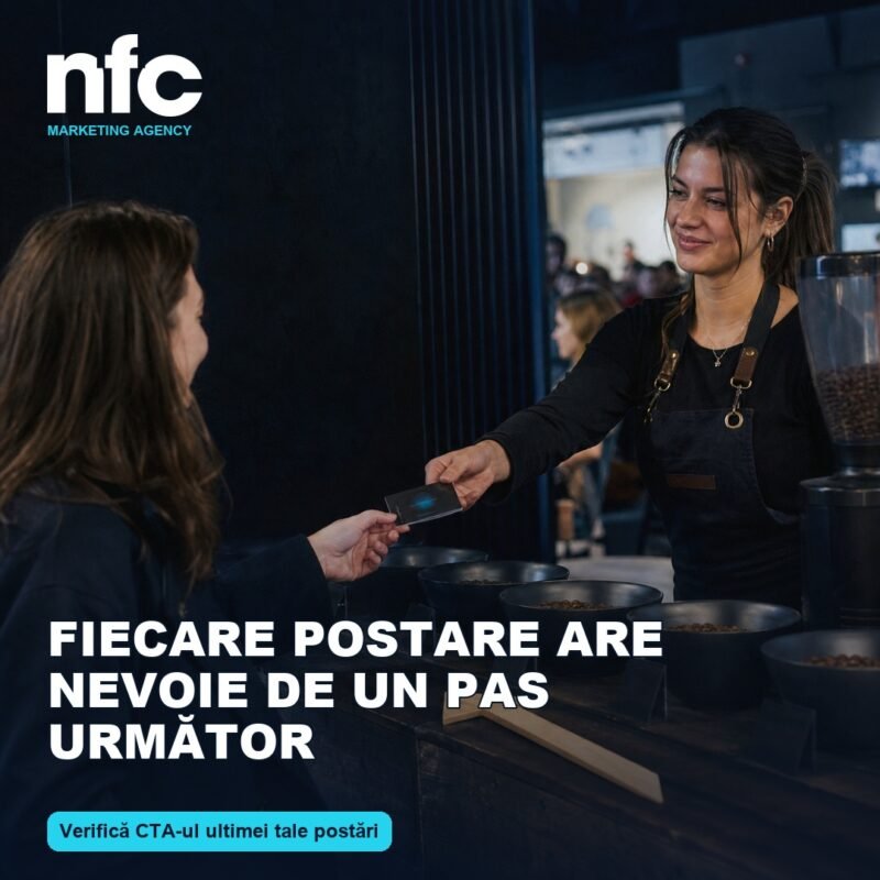 Un CTA clar spune publicului ce urmează