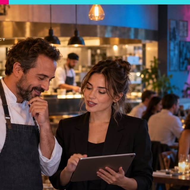 Prezență coerentă de brand pentru un restaurant